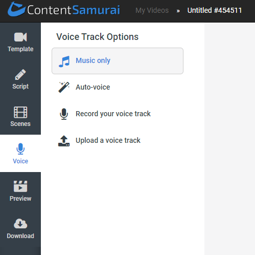 content samurai voice